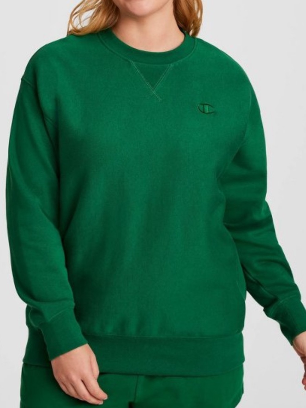 Champion Dark Green Women's Crewneck Sweatshirt